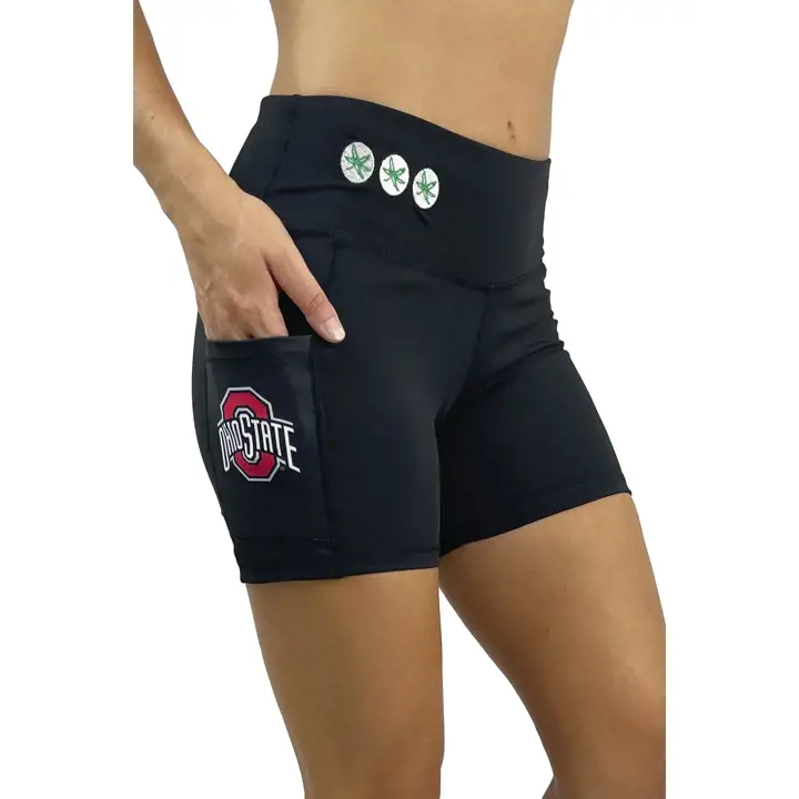 Short de poche feuille de marronnier Ohio State Buckeyes NCAA pour femme