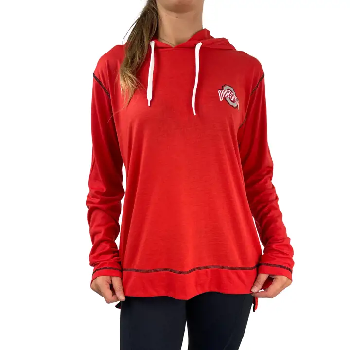Ohio State Buckeyes NCAA Sweat à Capuche Léger Femme Rouge