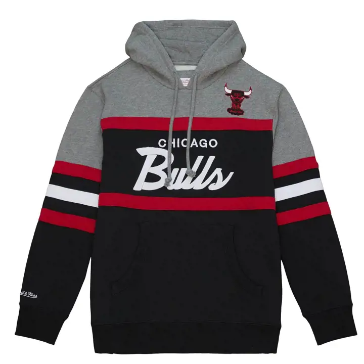 Sweat à capuche d'entraîneur NBA Chicago Bulls noir