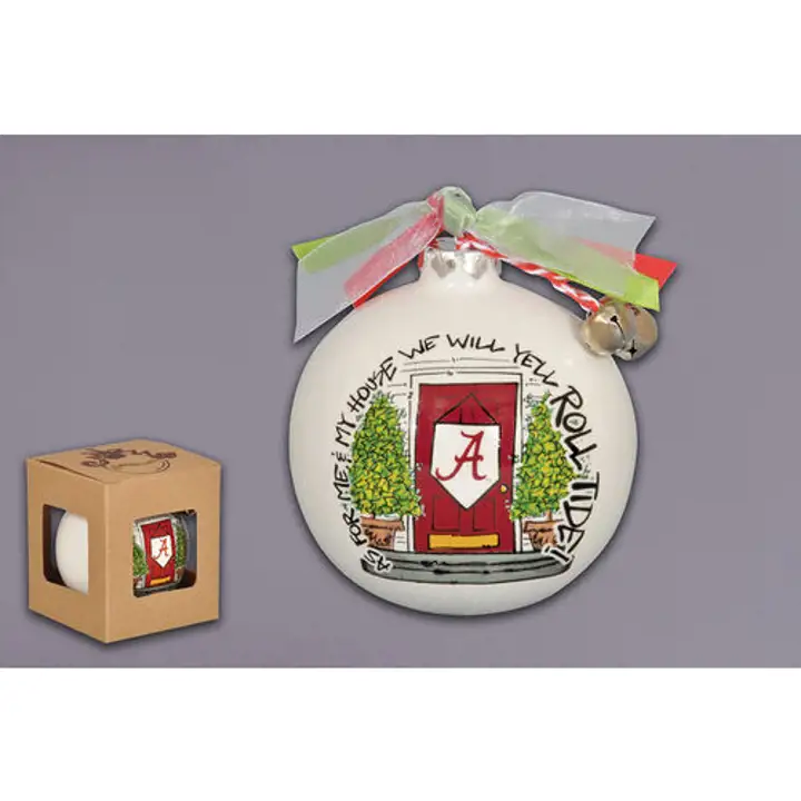 Ornement de maison Alabama Crimson Tide avec ruban et clochettes AST