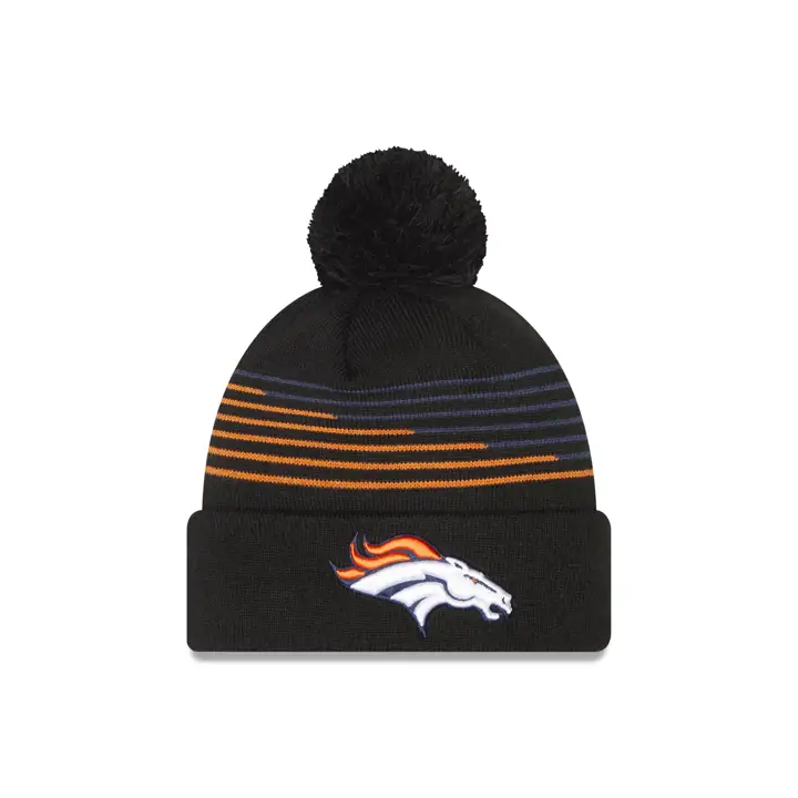 Denver Broncos NFL Bonnet en tricot ZigZag NOIR