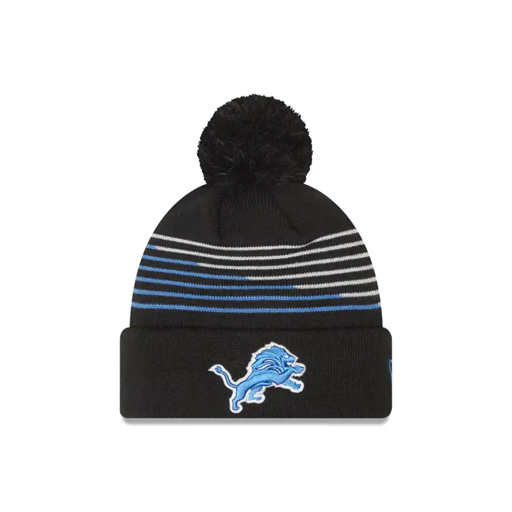 Casquette en tricot torsadé NFL Detroit Lions noir