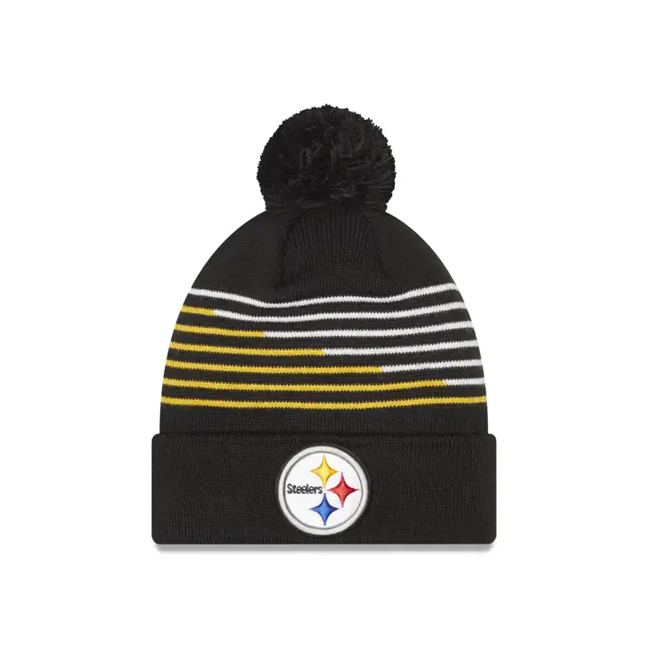 Pittsburgh Steelers NFL Bonnet tricoté ZigZag NOIR