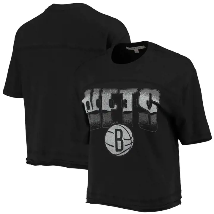 T-shirt court à manches courtes femme NBA Brooklyn Nets 22 noir