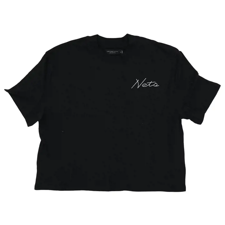 T-shirt col montant à manches courtes Brooklyn Nets NBA pour femme 22 noir