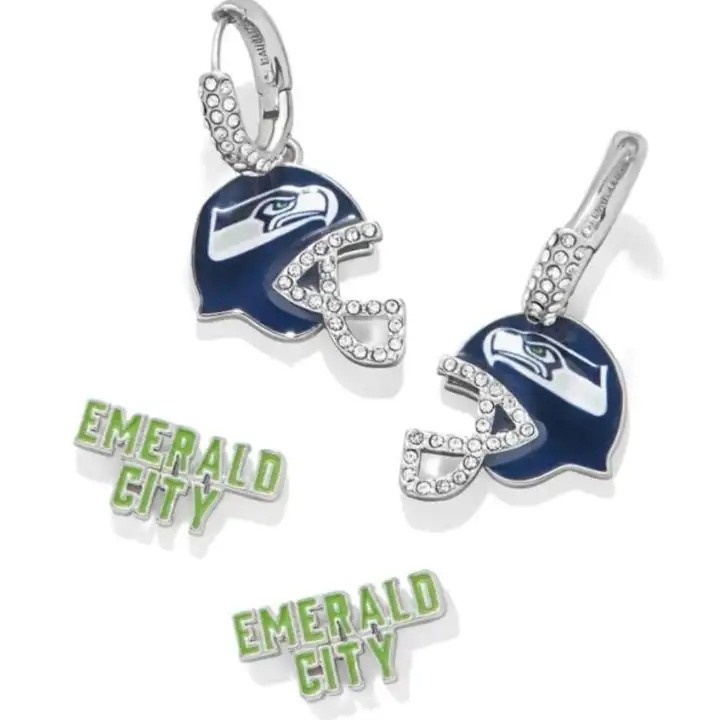 Seattle Seahawks Boucles d'oreilles SILV