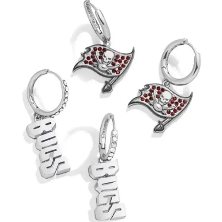 Tampa Bay Buccaneers Ensemble de boucles d'oreilles ARGENT