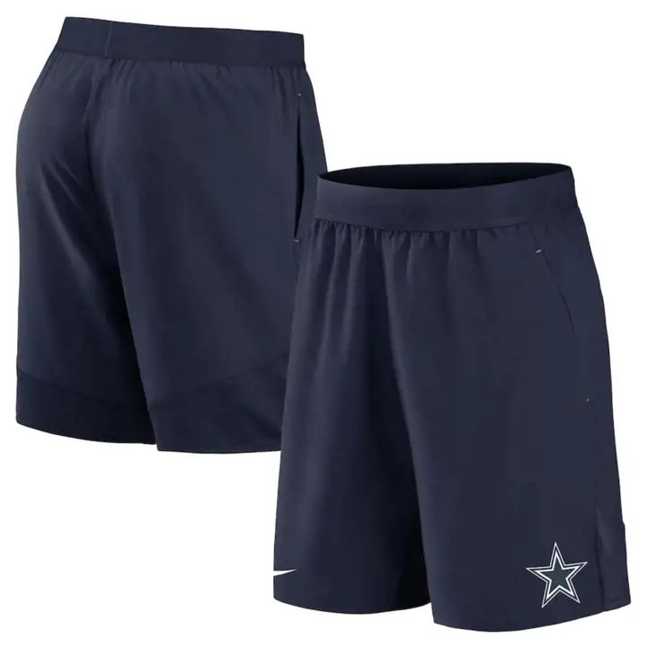 Short tissé stretch Dallas Cowboys NFL logo marine/gris