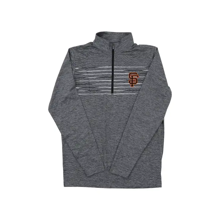 Haut d'entraînement MLB 1/4 zip Antigua noir San Francisco Giants SF
