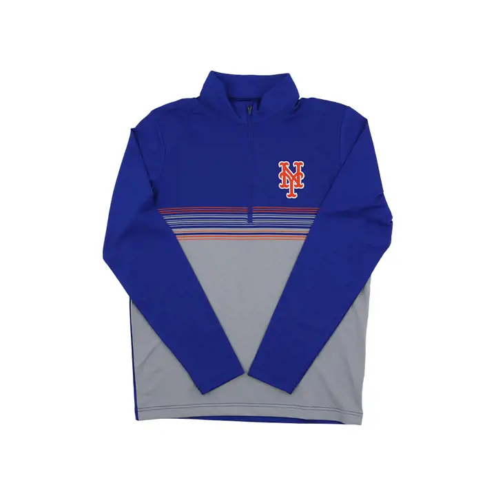 New York Mets MLB Pace 1/4 Zip Top Antigua Rbl NY