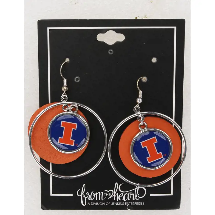 Boucles d'oreilles collection Lindy Illinois Fighting Illini
