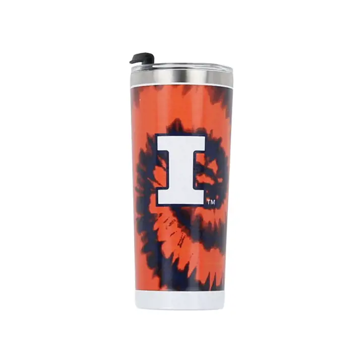 Gobelet à imprimé tie-dye Illinois Fighting Illini de 24 oz