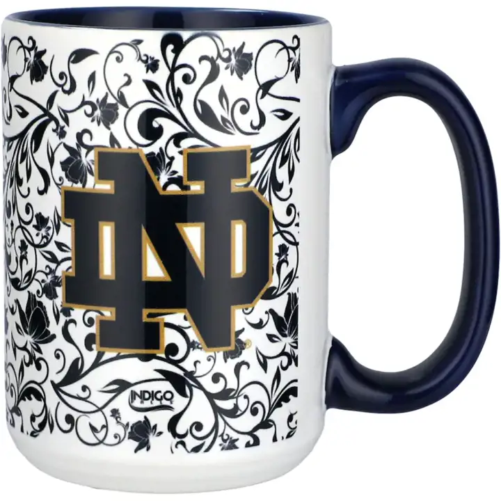 Mug Java Floral Notre Dame Fighting Irish 443 ml