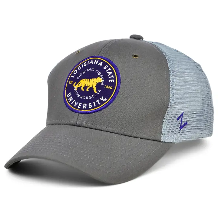 Casquette trucker L.S.U. NCAA Trailhead couleur havane