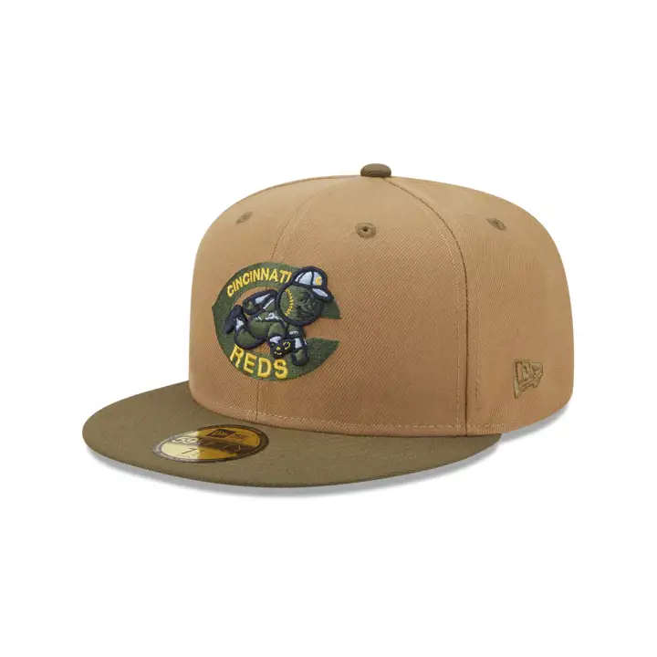 Cincinnati Reds MLB Lamar Valley 59FIFTY kha/olv/skbl