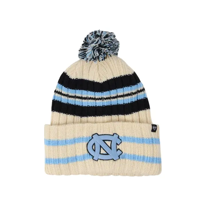 Bonnet tricoté naturel NCAA Tar Heels de la Caroline du Nord