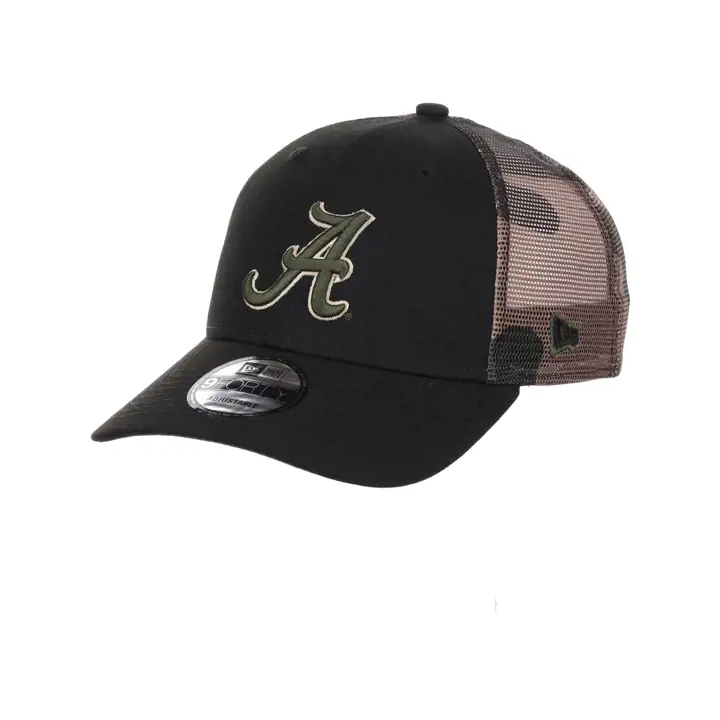 Casquette Trucker NCAA Alabama Crimson Tide NE Noire Olive