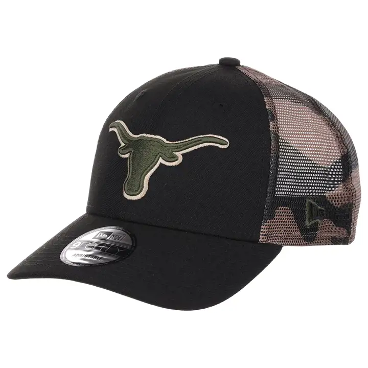 Casquette de camionneur noire olive NCAA NE Texas Longhorns