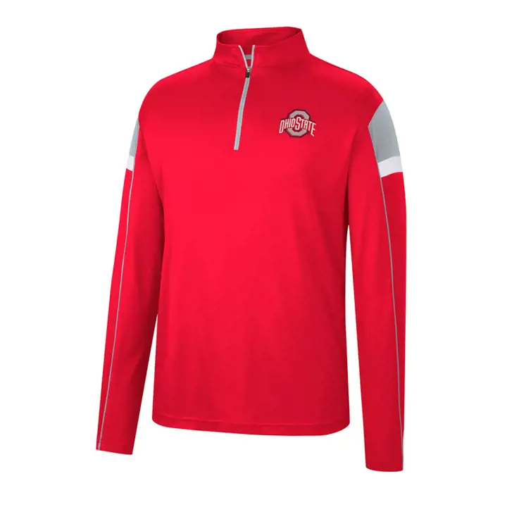 Veste coupe-vent 1/4 zip Ohio State Buckeyes NCAA Golf Match 22 Rouge