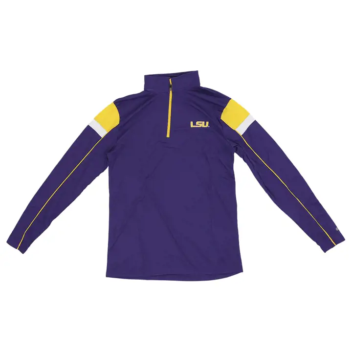 L.S.U. NCAA Golf Match Coupe-vent 1/4 Zip 22 violet