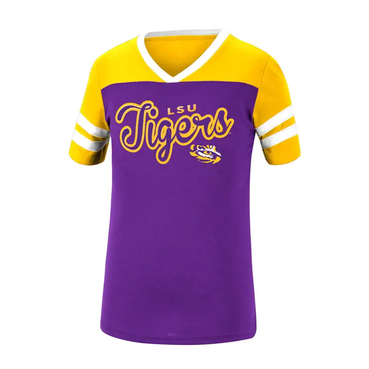 T-shirt L.S.U. NCAA Girls Pratiquement Parfait 22 violet/or