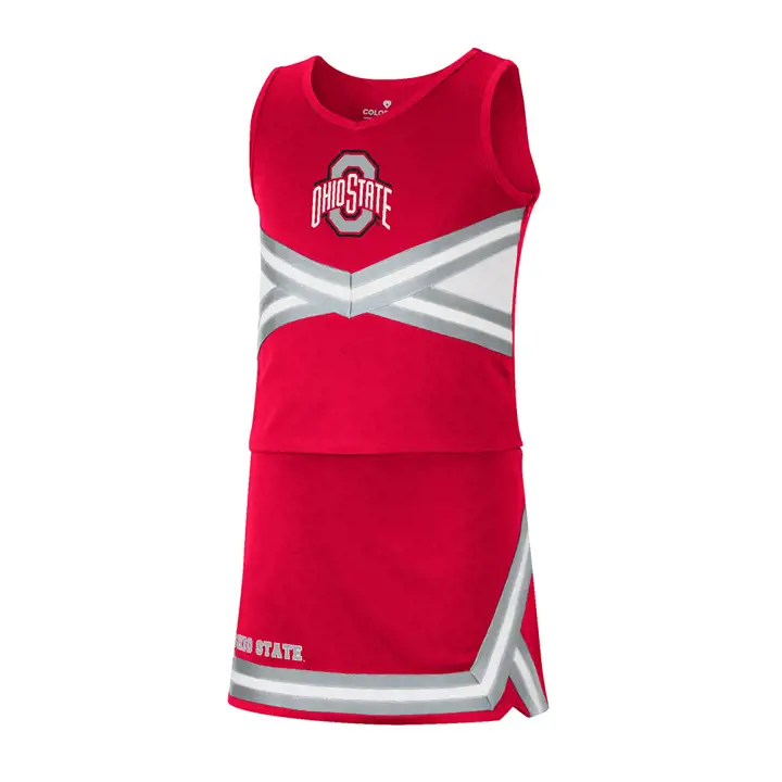 Ensemble de pom-pom girl NCAA Ohio State Buckeyes pour filles, 22 ans, rouge