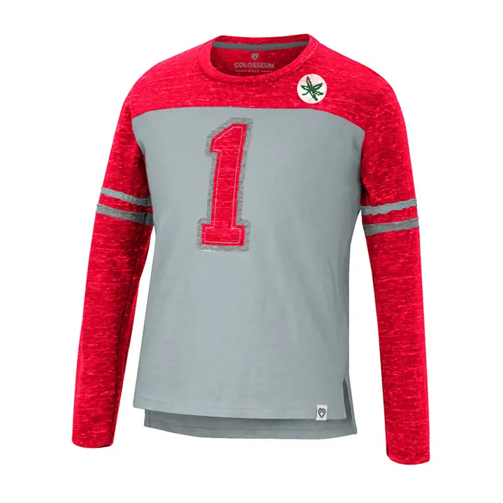 T-shirt à manches longues Ohio State Buckeyes NCAA Mary pour Fille 22 R