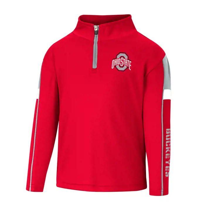 Ohio State Buckeyes NCAA Screever pour tout-petits, quart de zip, 22 Rouge