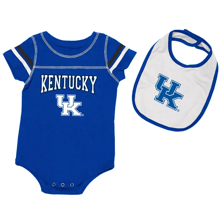Ensemble Barboteuse et Bavoir Bébé Kentucky Wildcats NCAA Chocolat 22
