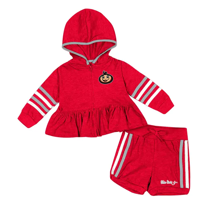 Ohio State Buckeyes NCAA Ensemble Cuillère Fille Bébé 22 Rouge