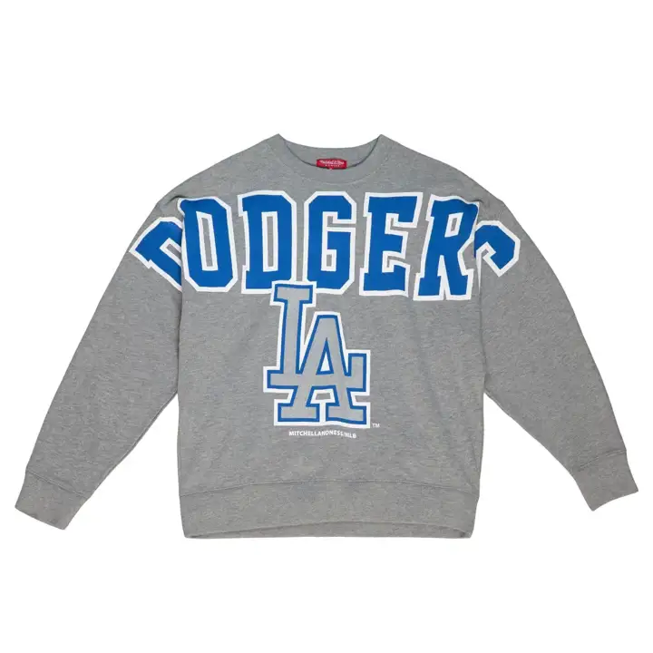 Polaire ras du cou à logo Los Angeles Dodgers MLB pour femme GRIS