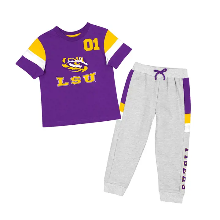 L.S.U. NCAA Nouveau-né Course Hippique Set 22 pur