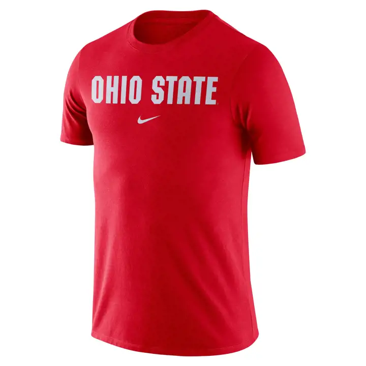 T-shirt Ohio State Buckeyes NCAA Essential Wordmark U Rouge