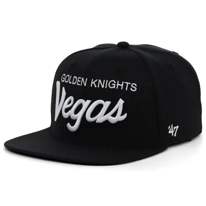 Casquette Noire Vegas Golden Knights NHL Crosstown Script Captain