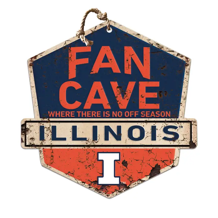 Plaque Badges Illinois Fighting Illini - Antre de fan AST