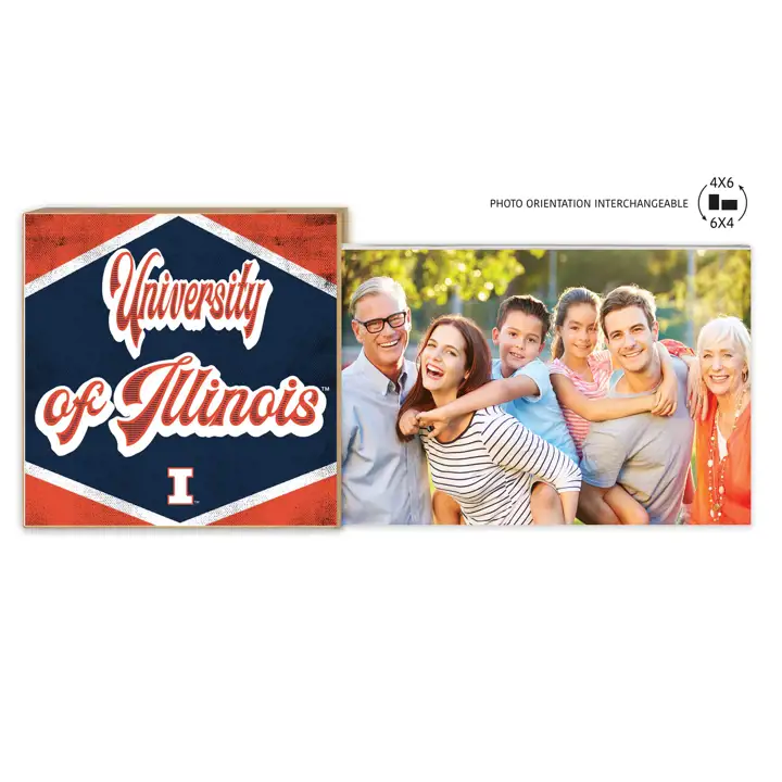 Cadre flottant Illinois Fighting Illini Rétro Diamond AST