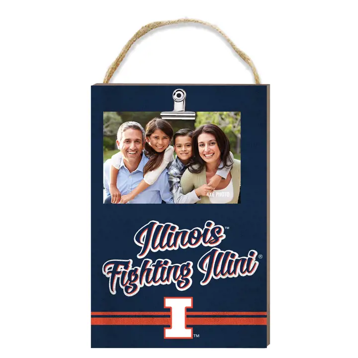 Plaque à pince aux couleurs de l'équipe Illinois Fighting Illini AST