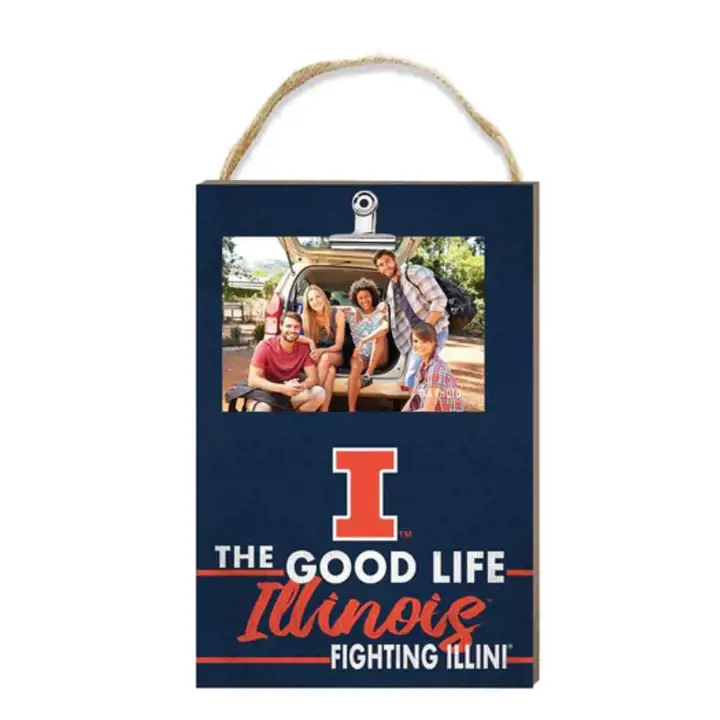 « Plaque à pince Illinois Fighting Illini 8x12 « The Good Life » AS »