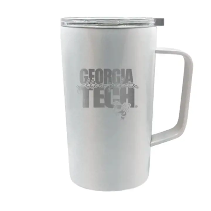 Mug « Hustle » Georgia Tech Yellow Jackets de 47 cl, blanc