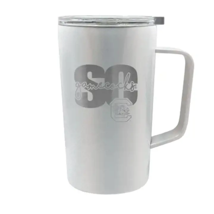 "Tasse « Hustle » 47 cl des Gamecocks de la Caroline du Sud, blanche"