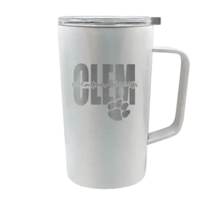 "Mug « Hustle » Clemson Tigers 16 oz, blanc"