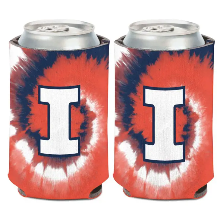 Support à canette Illinois Fighting Illini – Tie-dye