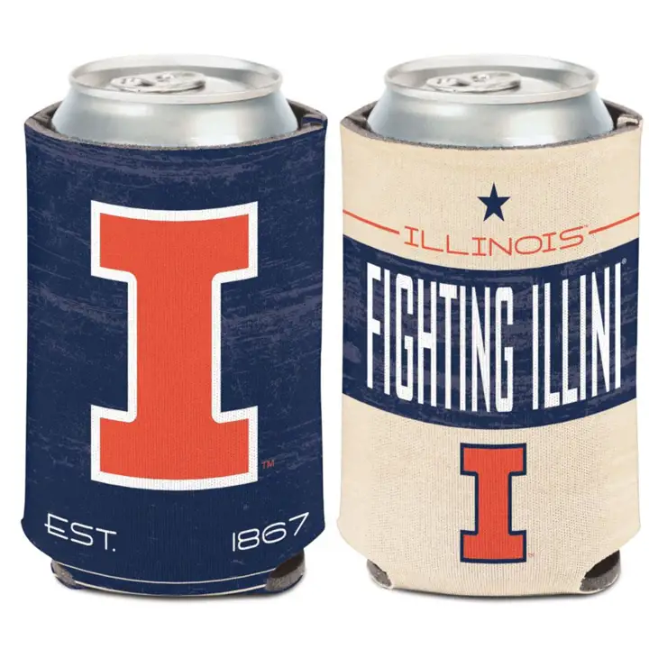 Coozie Can Illinois Fighting Illini - Vintage