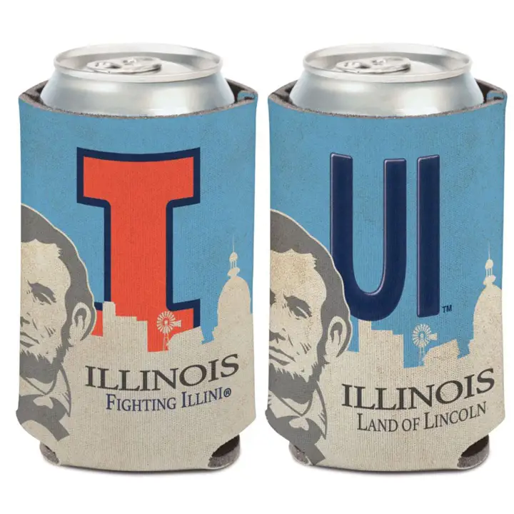Coozie Can Illinois Fighting Illini - Plaque d'immatriculation