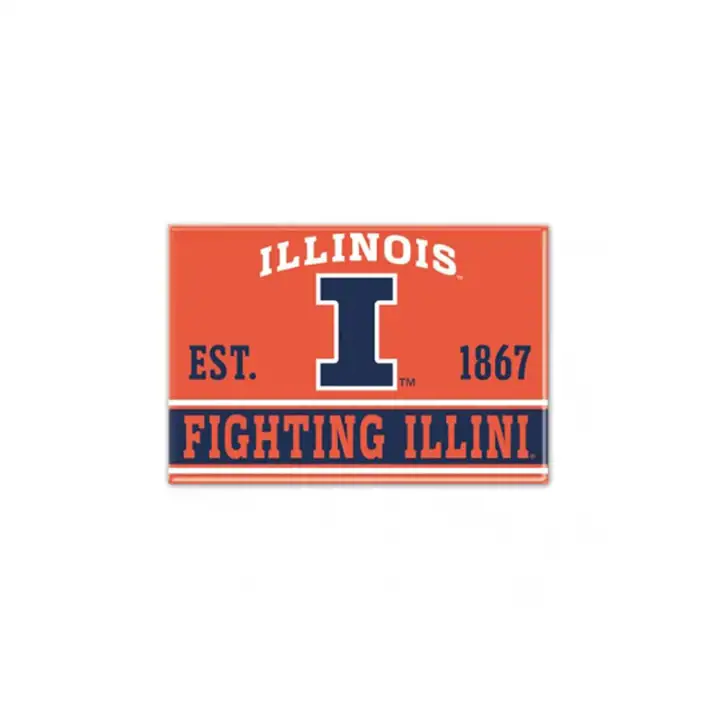 Aimant en métal Illinois Fighting Illini