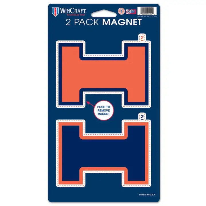 Lot de 2 aimants Illinois Fighting Illini