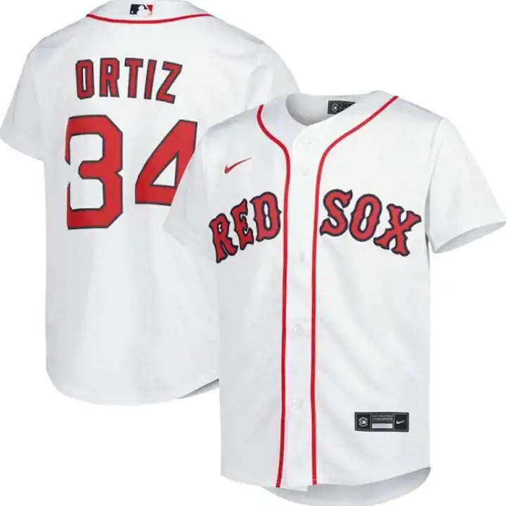 Maillot Réplique Officiel Jeune MLB RED SOX David Ortiz blc