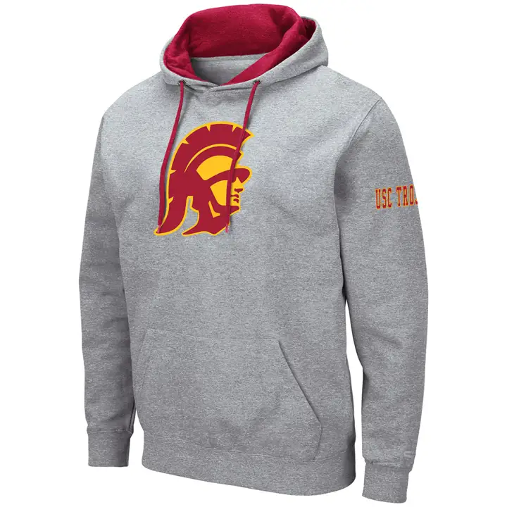 USC Trojans 2F NCAA Big Logo Hoodie gris clair