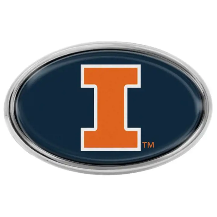 Emblème métallique automobile Illinois Fighting Illini ast