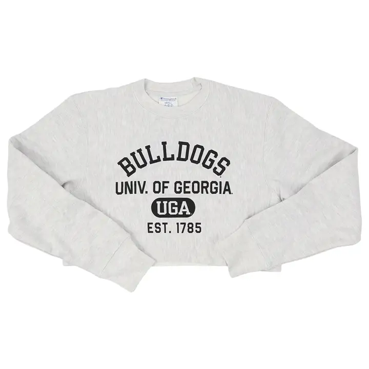 Molleton court à col ras du cou tissé envers pour femmes Georgia Bulldogs NCAA